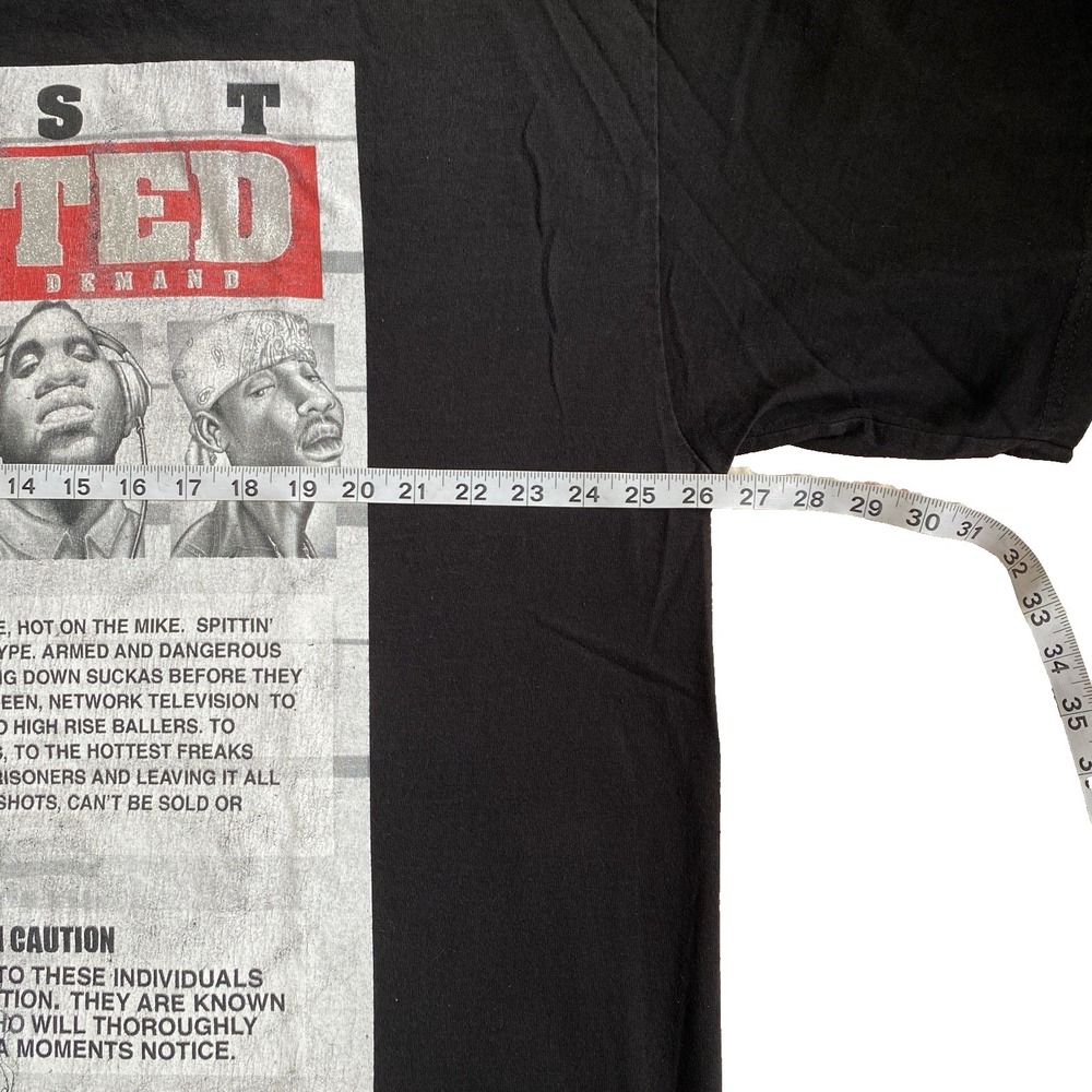Y2K GiveMeFace Most Wanted Rappers T‎ Shirt Hip Hop Streetwear 2XL Oversized - Picture 4 of 5